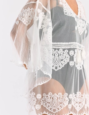 Salida de playa blusa Weekend con bordado para mujer