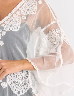 Salida de playa blusa Weekend con bordado para mujer