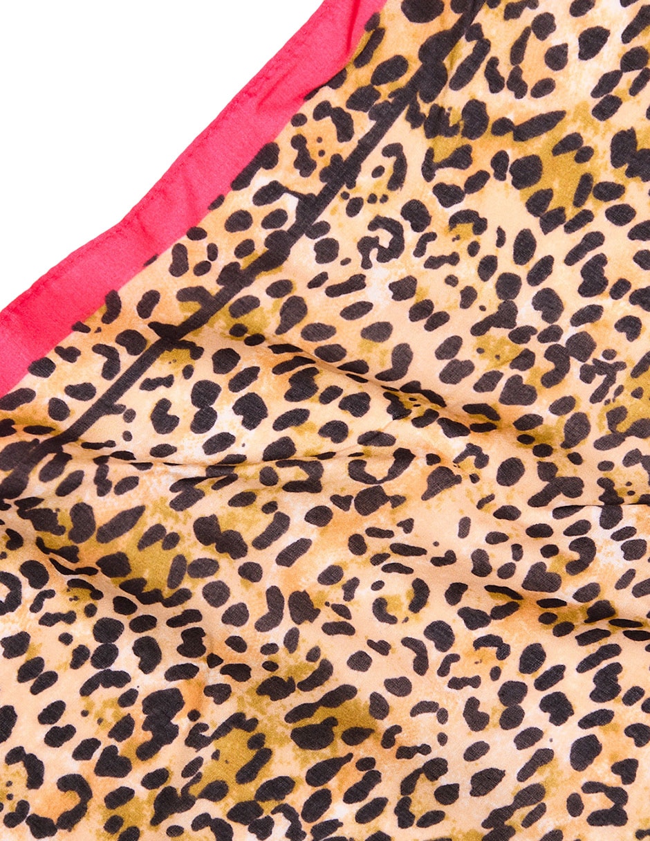 Pashmina con estampado animal print 3