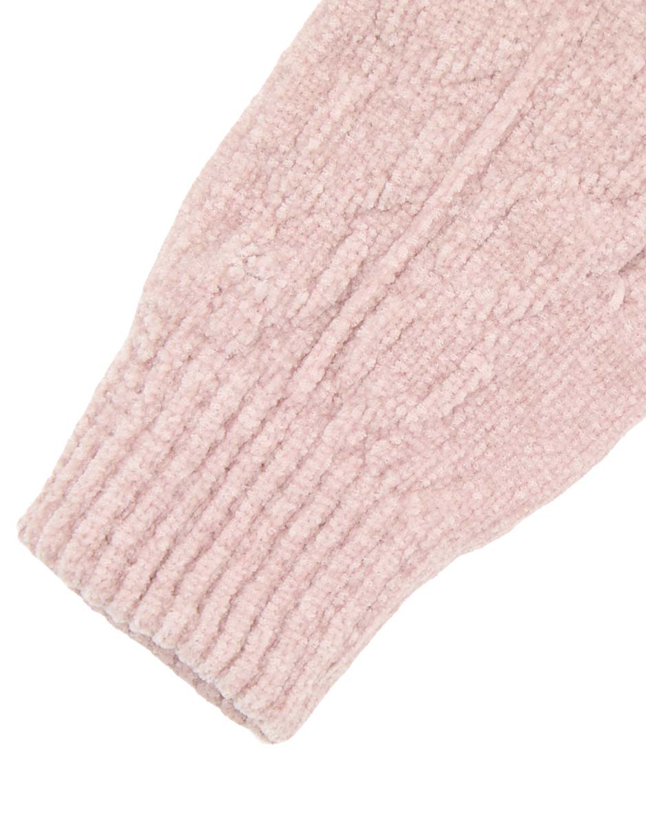 Set gorro - guantes estampado liso de mujer 5