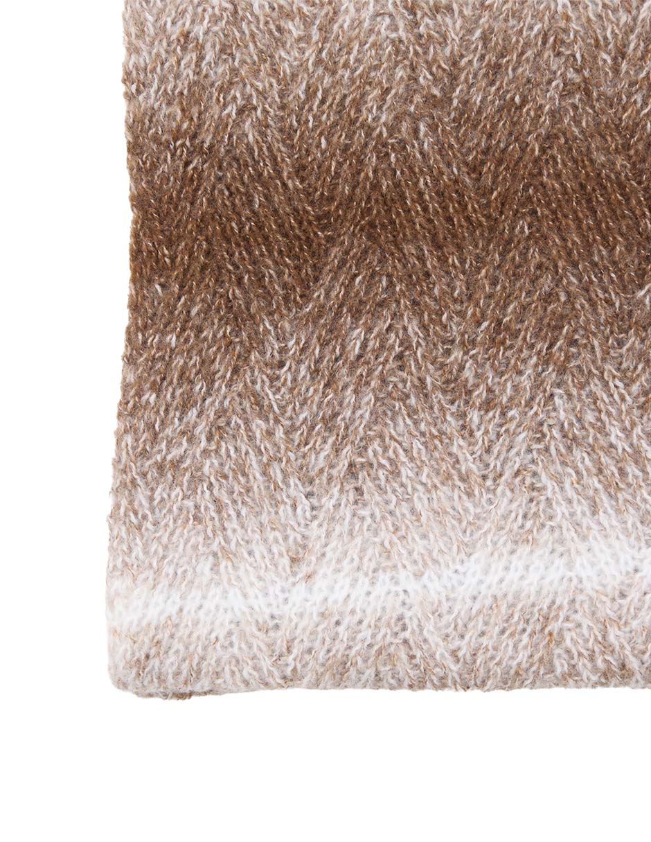 Set bufanda gorro liso con pompón de mujer 6
