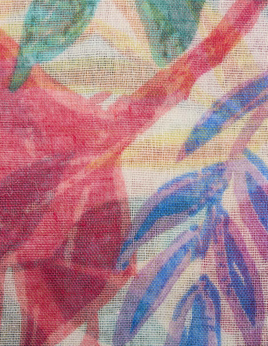 Pashmina con estampado floral para mujer 4