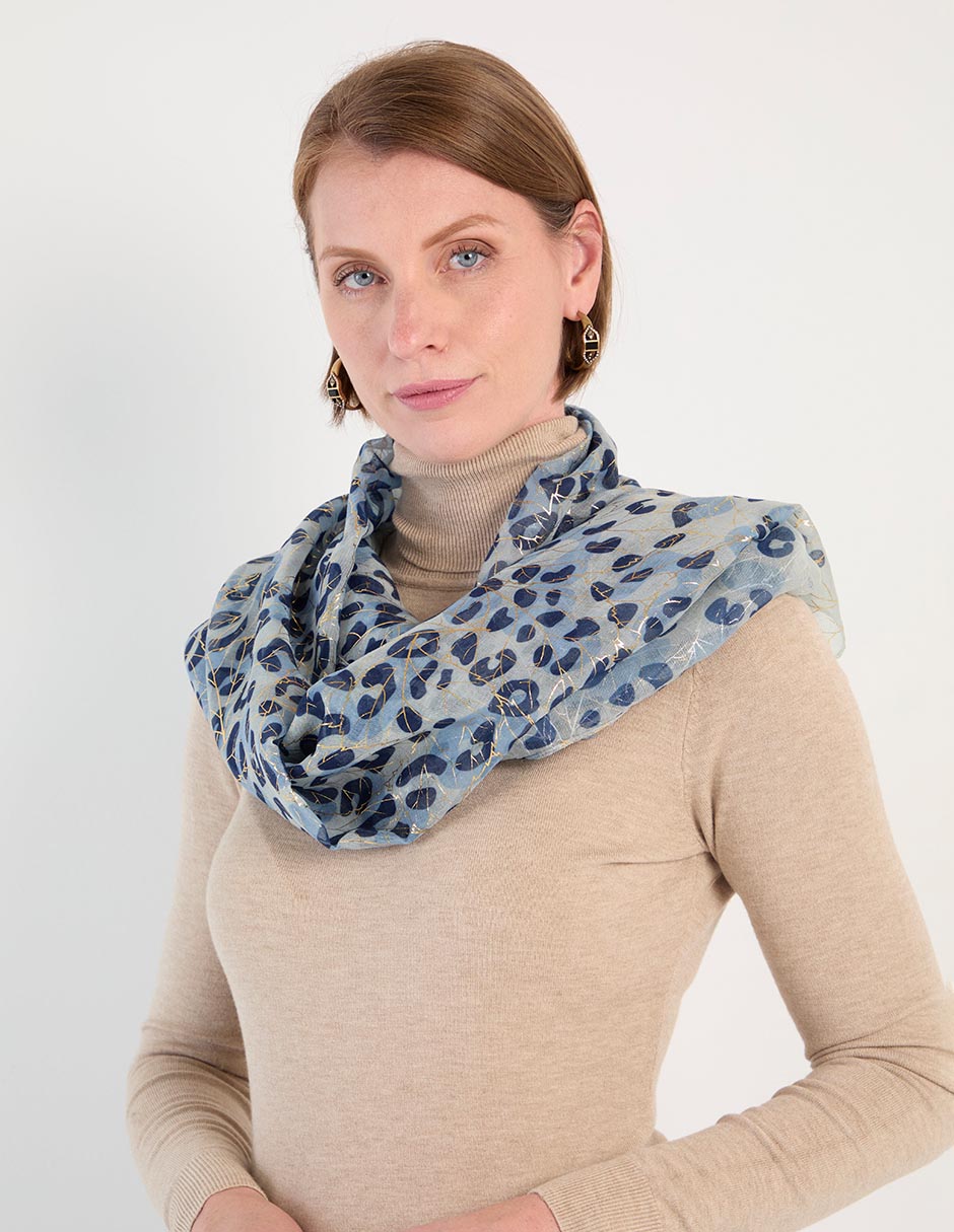 Pashmina con estampado animal print para mujer 2