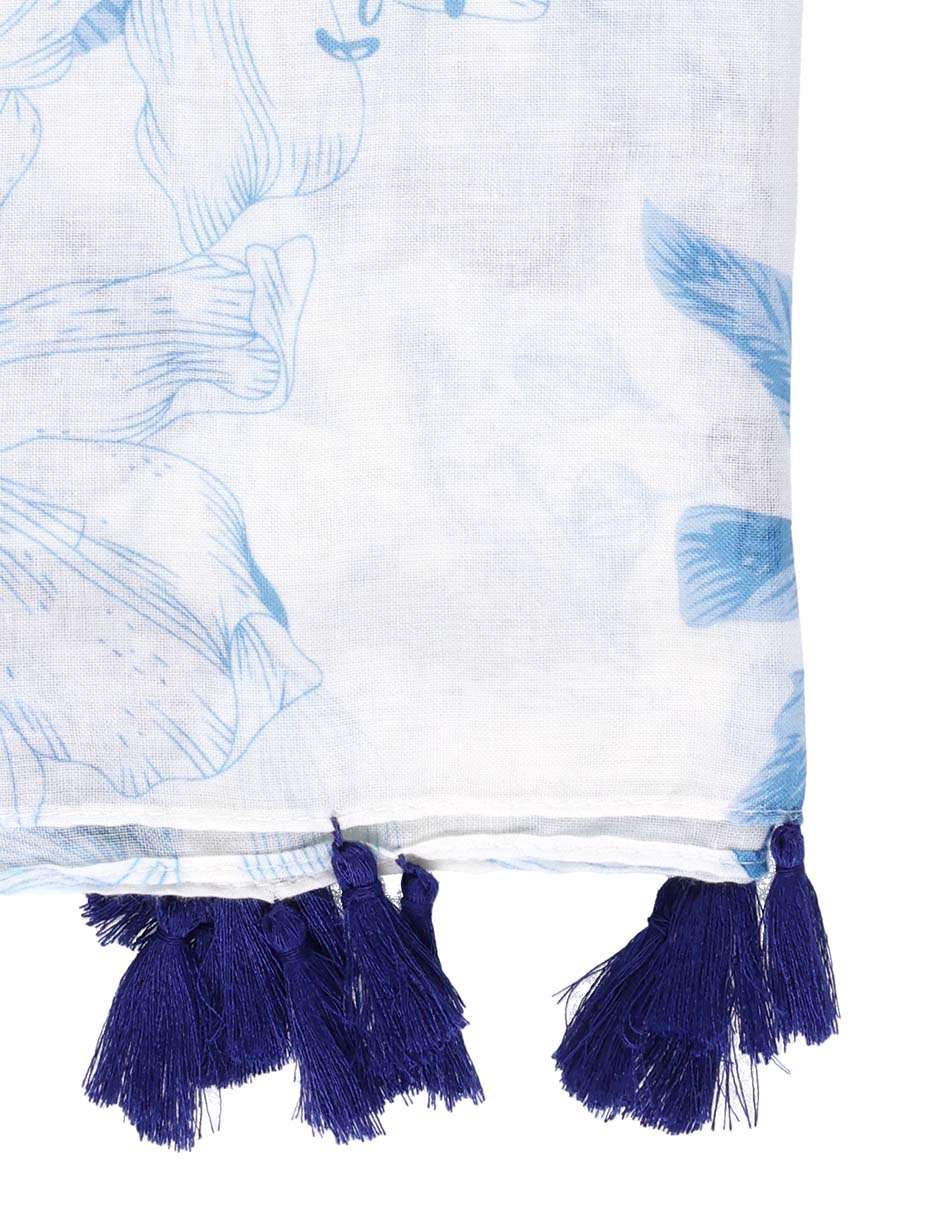 Pashmina con estampado floral para mujer 3